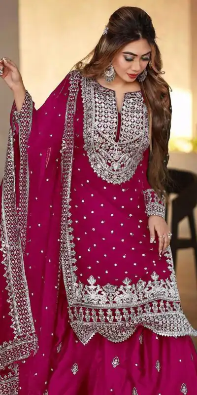 SSR 449 Pink Color Georgette Embroidery Sequence Salwar Suit Wedding, Party, Festive, Events Expected Delivery 4-6 Working Days @ 2049/- Only | Salwar suit, Designer Suits, Casual Suits, Creative suits, Party Wear Suits, Straight Suits