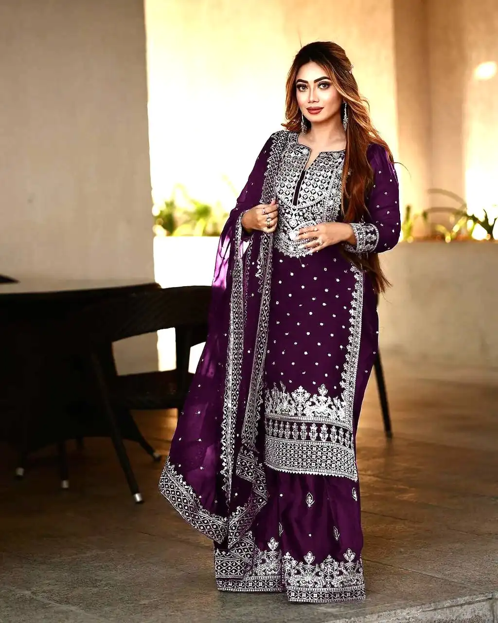 SSR 449 Purple Color Georgette Embroidery Sequence Salwar Suit Wedding, Party, Festive, Events Expected Delivery 4-6 Working Days @ 2049/- Only | Salwar suit, Designer Suits, Casual Suits, Creative suits, Party Wear Suits, Straight Suits