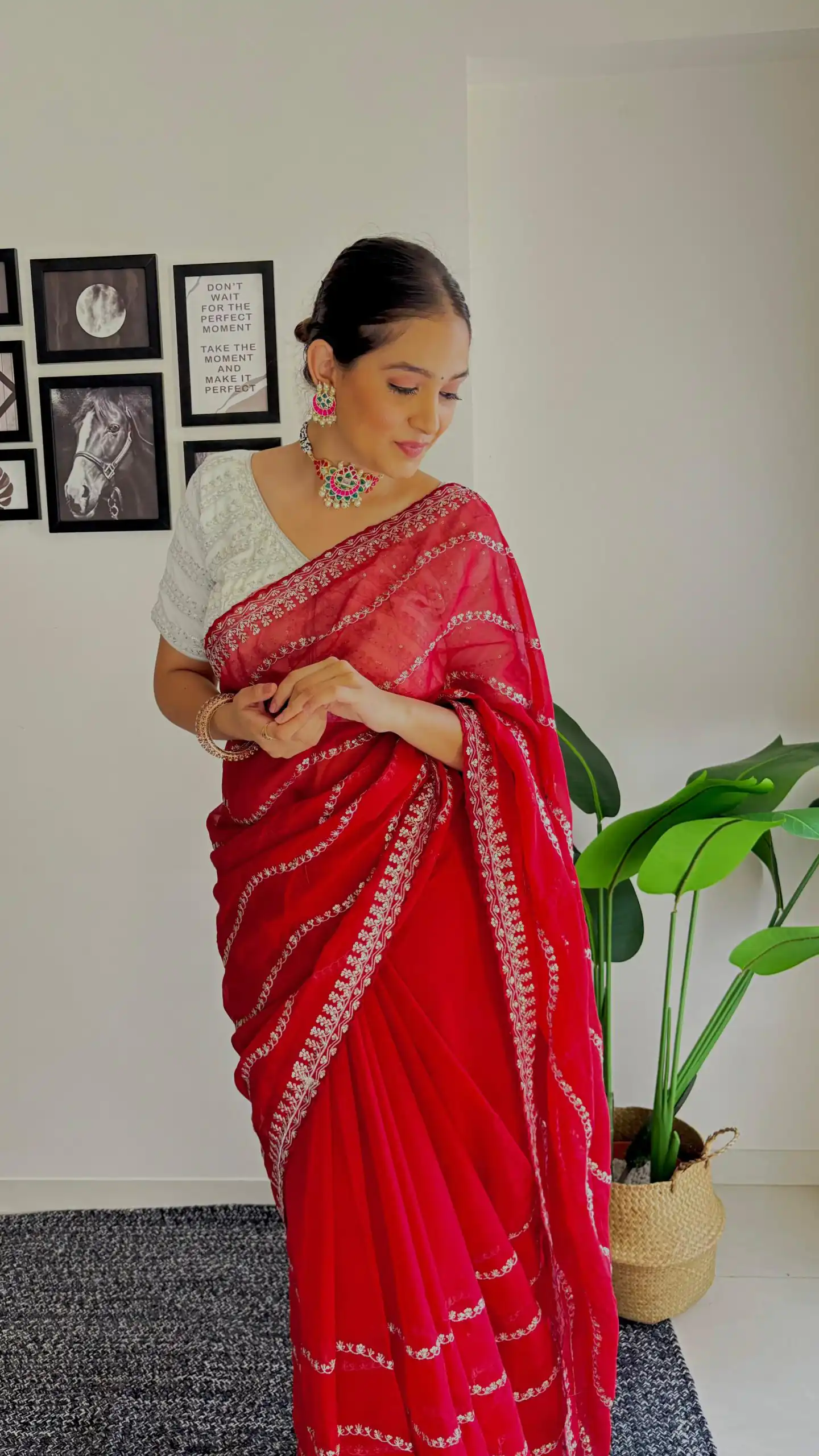 AC BROWNIE Red Color Soft Organza Zari With Sequence Saree Blouse :Heavy Velvet   Casual, Wedding, Festive, Events Expected Delivery 4-6 Working Days @1999 | Sarees, Bollywood Sarees, Creative Sarees, Designer Sarees, Embroidered Sarees, Ethnic Saree, Modern Digital sarees, Party Wear Sarees