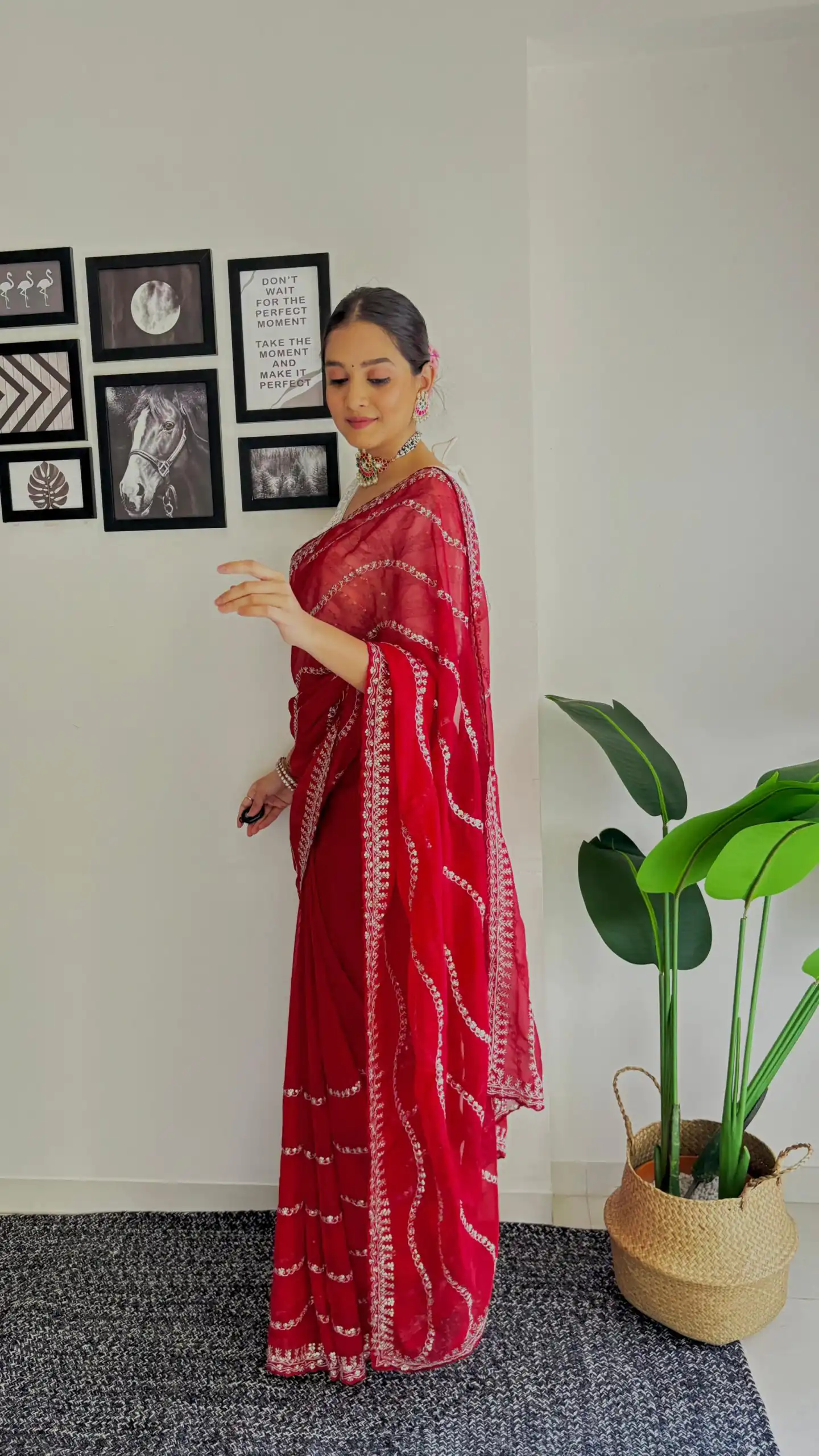 AC BROWNIE Red Color Soft Organza Zari With Sequence Saree Blouse :Heavy Velvet   Casual, Wedding, Festive, Events Expected Delivery 4-6 Working Days @1999 | Sarees, Bollywood Sarees, Creative Sarees, Designer Sarees, Embroidered Sarees, Ethnic Saree, Modern Digital sarees, Party Wear Sarees