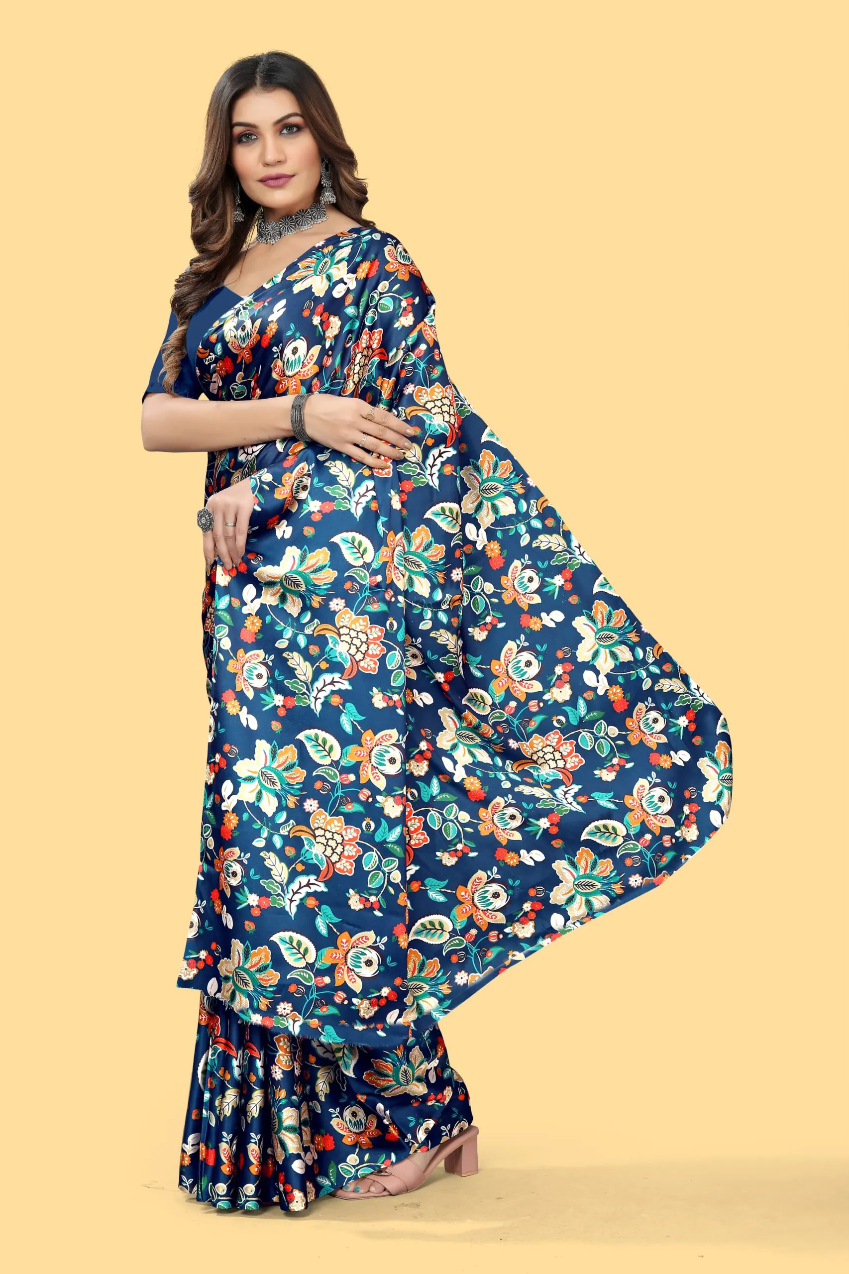 Veechis 108 Royal Blue Color Heavy Devsena Soft Silk Beautiful Digital Printed Saree Casual, Party Festive, Events. Expected Delivery 4-6 Working Days @1599 | Sarees, Bollywood Sarees, Creative Sarees, Designer Sarees, Embroidered Sarees, Modern Digital sarees, Party Wear Sarees