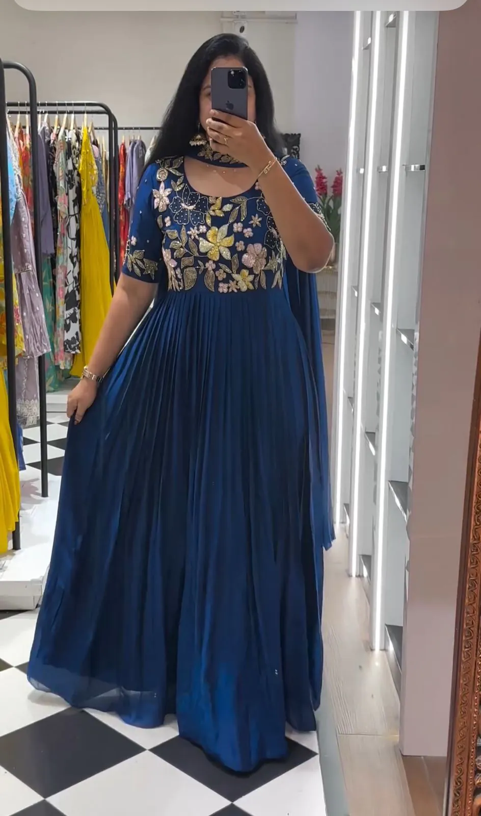 MJF 499 Royal Blue Color Faux Georgette Multi-Thread Embroidered Work Anarkali Suit Wedding, Party, Festive, Events Etc. Expected 4-6 Working Days @1599/- | Anarkali Suits, Bollywood Anarkali, Creative-Anarkali, Designer Anarkali, Embroidered Anarkali, Party Wear Anarkali