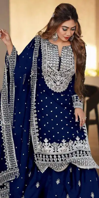 SSR 449 Royal Blue Color Georgette Embroidery Sequence Salwar Suit Wedding, Party, Festive, Events Expected Delivery 4-6 Working Days @ 2049/- Only | Salwar suit, Designer Suits, Casual Suits, Creative suits, Party Wear Suits, Straight Suits