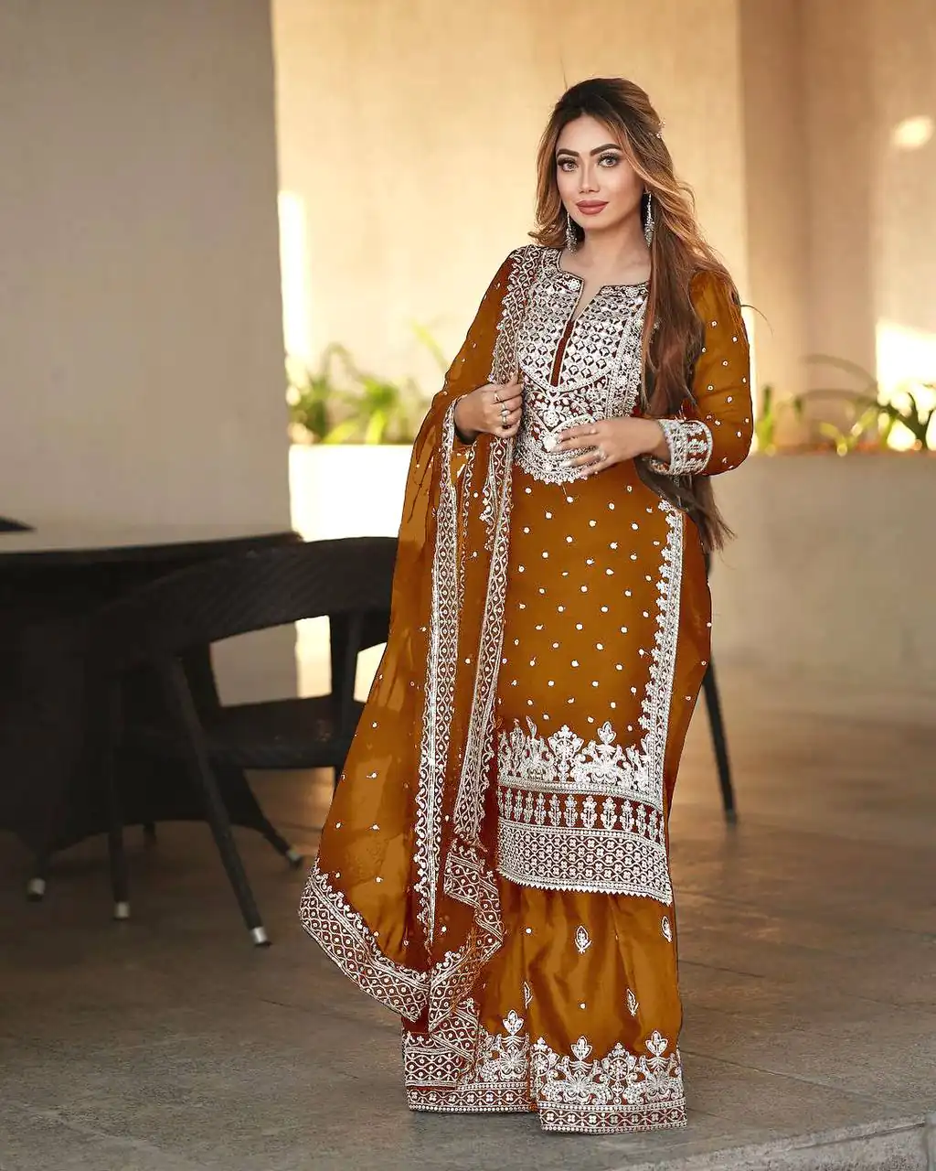 SSR 449 Rust Orange Color Georgette Embroidery Sequence Salwar Suit Wedding, Party, Festive, Events Expected Delivery 4-6 Working Days @ 2049/- Only | Salwar suit, Designer Suits, Casual Suits, Creative suits, Party Wear Suits, Straight Suits