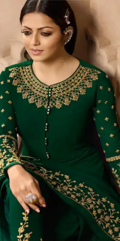 LT NITYA 3803 Stone Green Color Georgette With Cording Work Sharara Suit Wedding, Festive, Party Events Etc. Expected Delivery 4-6 Working Days @1949/- | Jump Suits, Salwar suit, Designer Suits, Casual Suits, Creative suits, Palazzo Suits, Party Wear Suits, Patiala Suits, Straight Suits