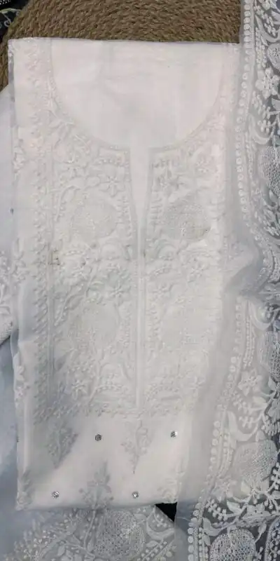 KD 1446 White Organza Silk Thread With Sequence Salwar Suit Casual, Party, Wedding, Festive, Events Etc. Expected Delivery 4-6 Working Days @1850/- | Salwar suit, Designer Suits, Casual Suits, Creative suits, Palazzo Suits, Party Wear Suits, Patiala Suits, Straight Suits