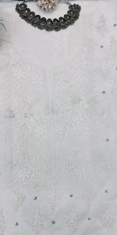 KD 1446 White Organza Silk Thread With Sequence Salwar Suit Casual, Party, Wedding, Festive, Events Etc. Expected Delivery 4-6 Working Days @1850/- | Salwar suit, Designer Suits, Casual Suits, Creative suits, Palazzo Suits, Party Wear Suits, Patiala Suits, Straight Suits