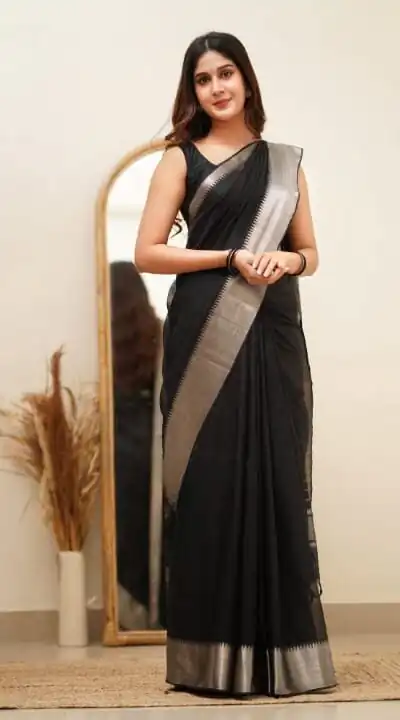 DDF Silver Black 3 Color Banarasi Soft Silk Ordinary Design Saree Casual, Party Wear, Events, Festivals Wear Etc. Expected Delivery 4-6 Working Days 1399/- | Sarees, Bollywood Sarees, Creative Sarees, Designer Sarees, Embroidered Sarees, Ethnic Saree, Modern Digital sarees, Party Wear Sarees