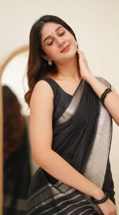 DDF Silver Black 3 Color Banarasi Soft Silk Ordinary Design Saree Casual, Party Wear, Events, Festivals Wear Etc. Expected Delivery 4-6 Working Days 1399/- | Sarees, Bollywood Sarees, Creative Sarees, Designer Sarees, Embroidered Sarees, Ethnic Saree, Modern Digital sarees, Party Wear Sarees