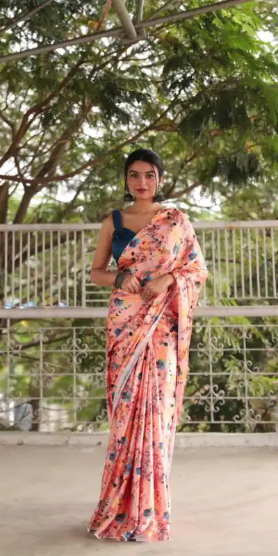 RM102 Orange Color Heavy Devsena Soft Silk Digital Printed Saree Casual, Party Wear, Wedding, Events Etc Delivery Expected.4-6 Working Days 1499/- | Sarees, Bollywood Sarees, Creative Sarees, Designer Sarees, Embroidered Sarees, Ethnic Saree, Modern Digital sarees, Party Wear Sarees