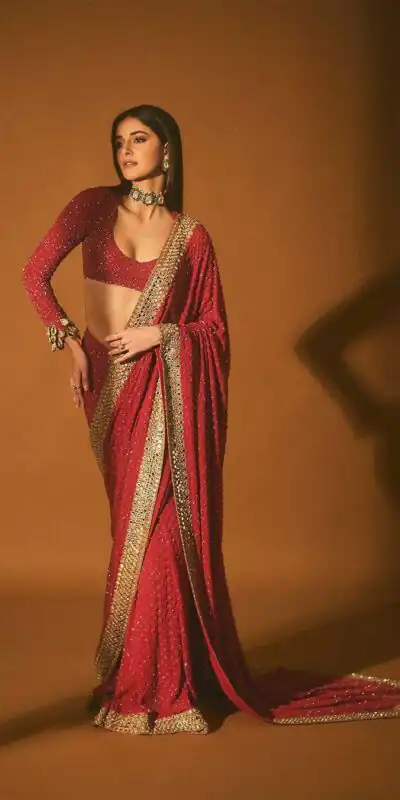 KD 427 Red Saree : Faux Georgette With Sequence Work Saree Casual, Party, Wedding, Festive, Events Etc. Expected Delivery 4-6 Working Days @2249/- | Sarees, Bollywood Sarees, Creative Sarees, Designer Sarees, Embroidered Sarees, Modern Digital sarees, Party Wear Sarees