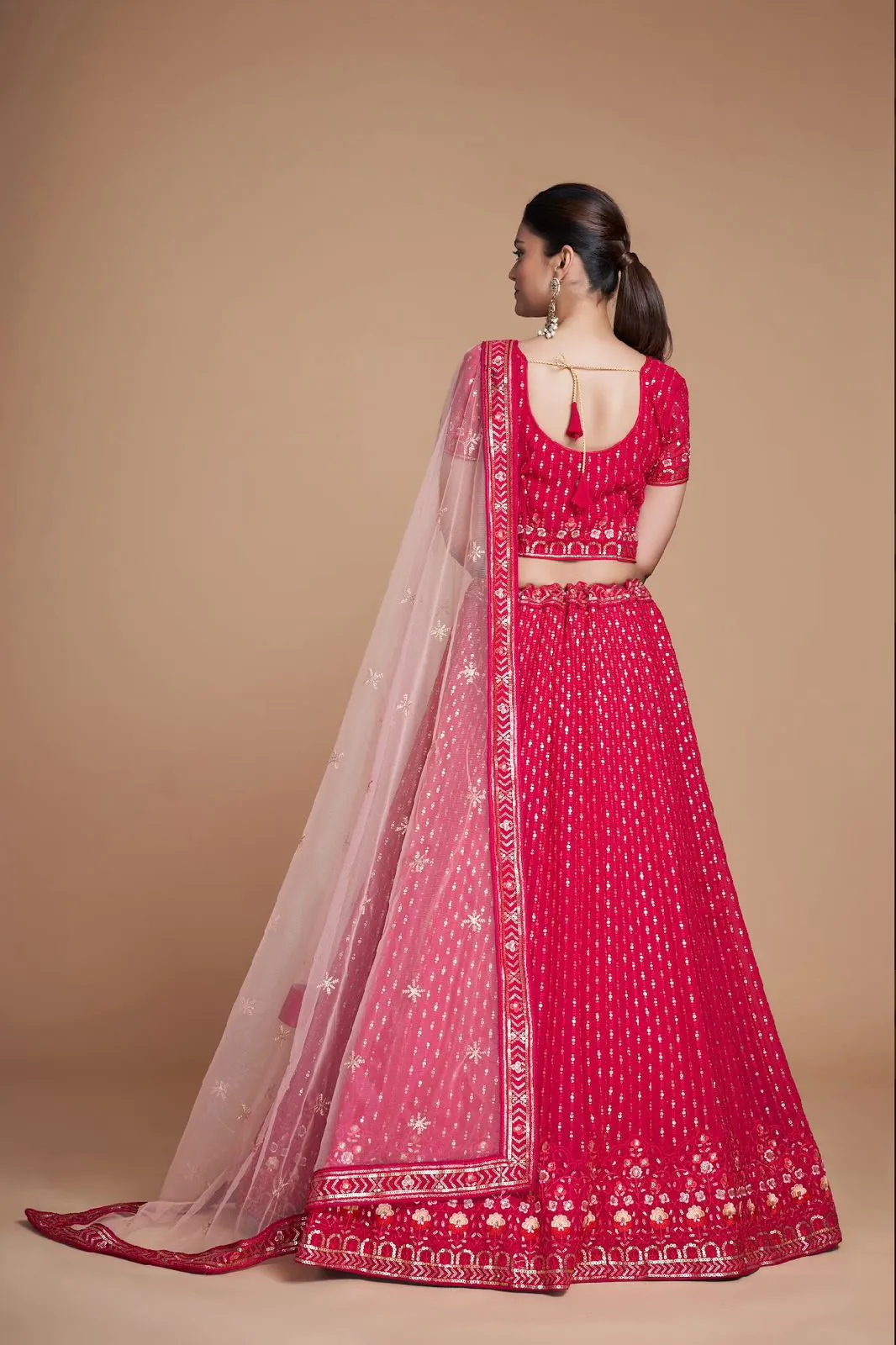 RC 247 Red Color Heavy Georgette Embroidery Sequins Lehenga Choli Casual, Party Wedding, Festive, Events Etc. Delivery  4-6 Working Days 4999/- | Lehenga, Bollywood Lehenga, Creative Lehenga, Designer Lehenga, Embroidered Lehenga, Party Wear Lehenga