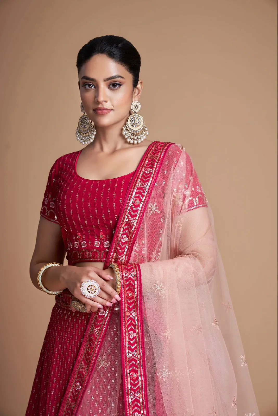 RC 247 Red Color Heavy Georgette Embroidery Sequins Lehenga Choli Casual, Party Wedding, Festive, Events Etc. Delivery  4-6 Working Days 4999/- | Lehenga, Bollywood Lehenga, Creative Lehenga, Designer Lehenga, Embroidered Lehenga, Party Wear Lehenga