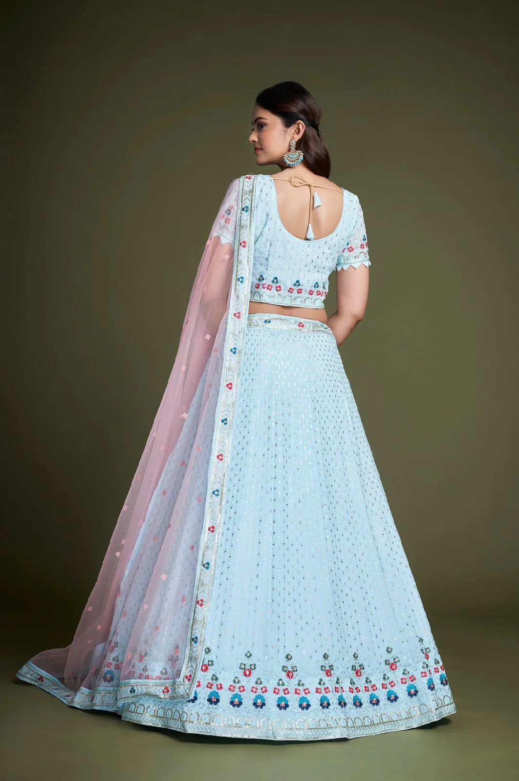 RC 247 sky Blue Color Heavy Georgette Embroidery Sequins Lehenga Choli Casual, Party Wedding, Festive, Events Etc. Delivery  4-6 Working Days 4999/- | Lehenga, Bollywood Lehenga, Creative Lehenga, Designer Lehenga, Embroidered Lehenga, Party Wear Lehenga