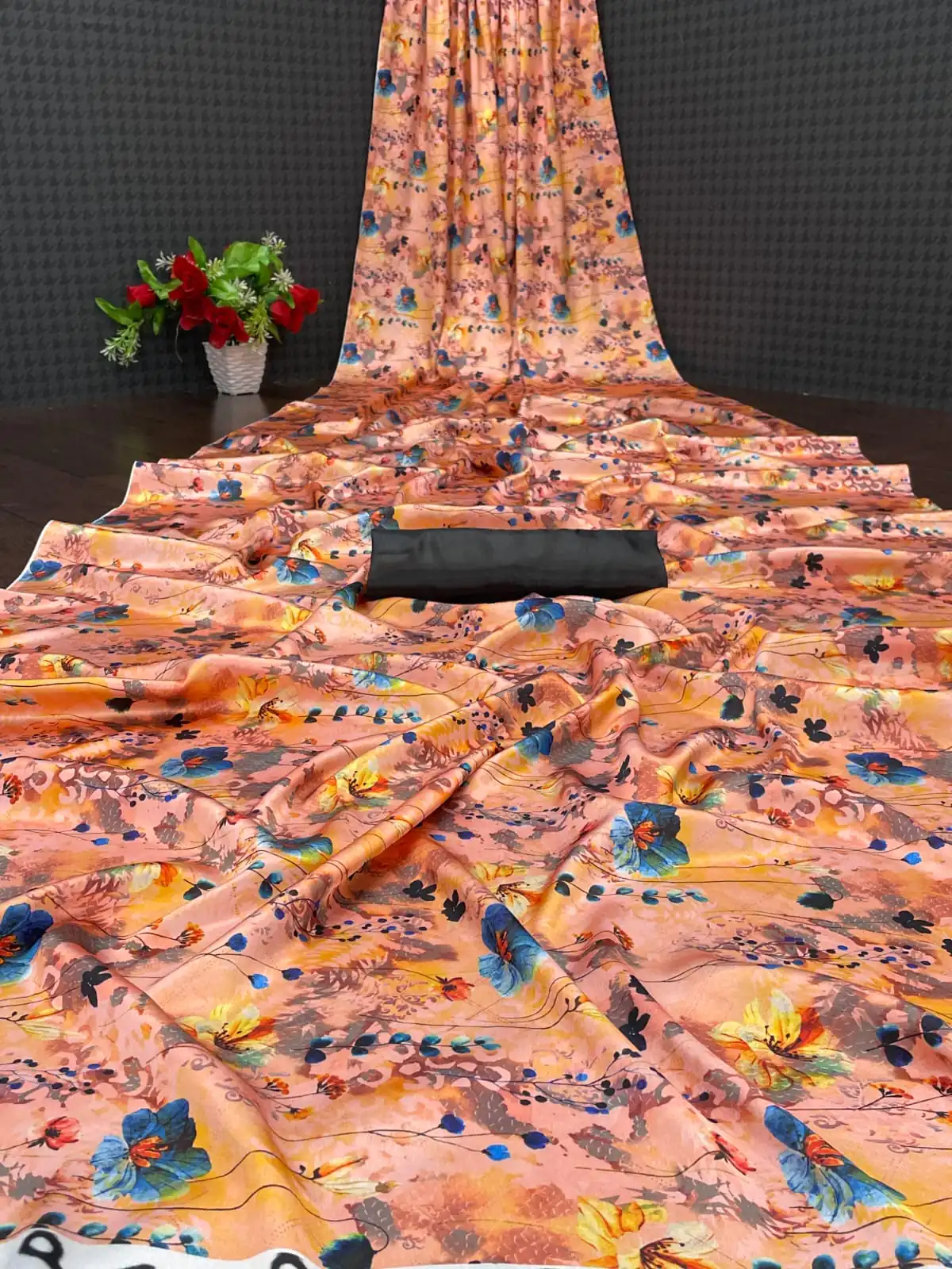 Veechis 6001 Orange Heavy Devsena Soft Silk Saree Digital Print Saree Casual, Party , Festive, Events Etc. Expected Delivery 4-6 Working Days @1499 | Sarees, Bollywood Sarees, Creative Sarees, Designer Sarees, Embroidered Sarees, Modern Digital sarees, Party Wear Sarees