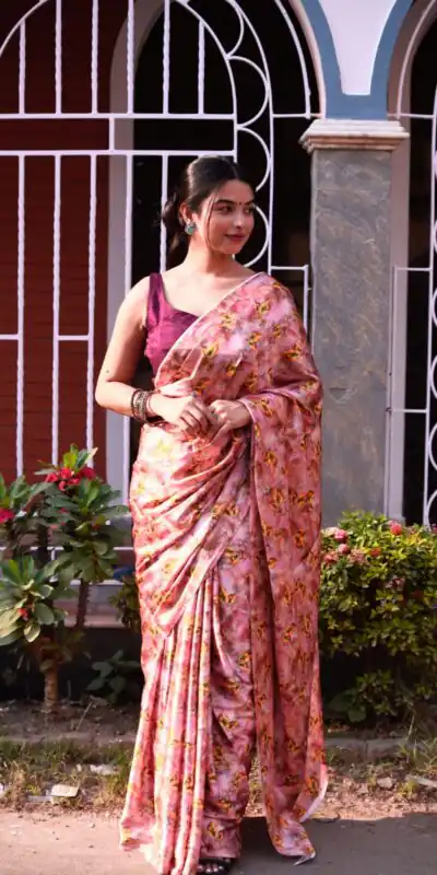 RM101 Pink Color Heavy Devsena Soft Silk Digital Printed Saree Casual, Party Wear, Wedding, Events Etc Delivery Expected.4-6 Working Days 1499/- | Sarees, Bollywood Sarees, Creative Sarees, Designer Sarees, Embroidered Sarees, Ethnic Saree, Modern Digital sarees, Party Wear Sarees