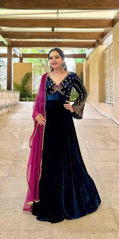 RTC 5626 Royal Blue Color Velvet Thread Sequence Anarkali Suit Casual, Wedding, Party, Festive, Events Etc. Expected Delivery 4-6 Working Days @2049/- | Anarkali Suits, Bollywood Anarkali, Creative-Anarkali, Designer Anarkali, Embroidered Anarkali, Party Wear Anarkali