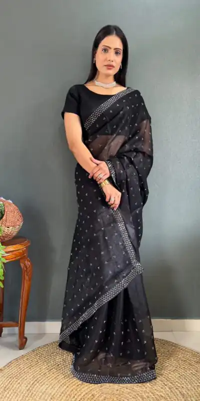 JM Frenki Black Color Pure Satara Heavy Siloski Dimond Work Saree Casual, Wedding, Festive, Events . Expected Delivery  4-6 Working Days @1649/- | Sarees, Bollywood Sarees, Creative Sarees, Designer Sarees, Embroidered Sarees, Ethnic Saree, Modern Digital sarees, Party Wear Sarees