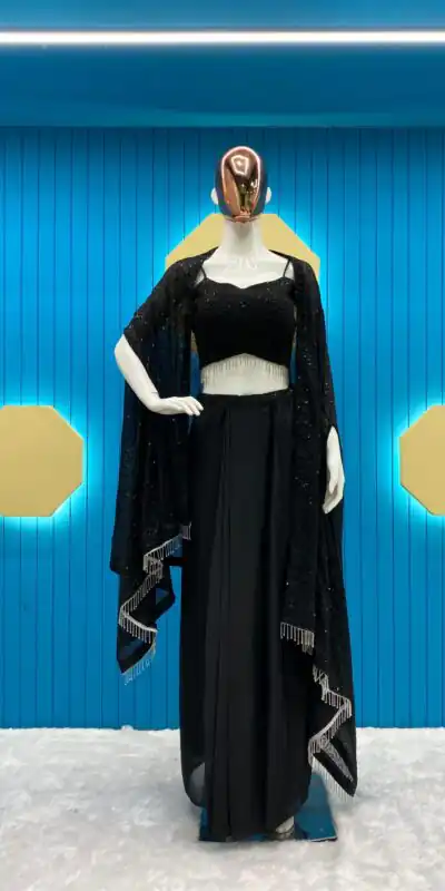  LG-1822 Black Color Rangoli Silk Heavy Sequence Threads Embroidery Salwar Suit Casual, Wedding, Festive, Events Expected Delivery 4-6 Working Days @2099/- | Jump Suits, Salwar suit, Designer Suits, Casual Suits, Creative suits, Palazzo Suits, Party Wear Suits, Patiala Suits, Straight Suits