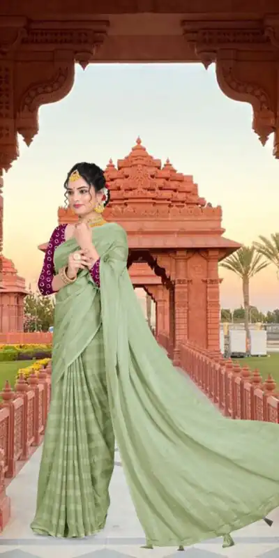 RS Green Color Georgette Chiffon Multiple Zari Pata Design Saree Casual, Party, Wedding, Festive, Events Etc.  Expected Delivery  4-6 Working Days @1599/- | Sarees, Bollywood Sarees, Creative Sarees, Designer Sarees, Embroidered Sarees, Ethnic Saree, Modern Digital sarees, Party Wear Sarees