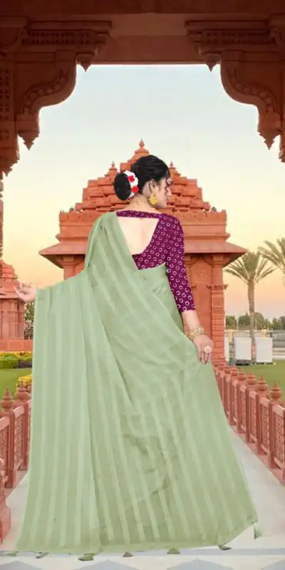 RS Green Color Georgette Chiffon Multiple Zari Pata Design Saree Casual, Party, Wedding, Festive, Events Etc.  Expected Delivery  4-6 Working Days @1599/- | Sarees, Bollywood Sarees, Creative Sarees, Designer Sarees, Embroidered Sarees, Ethnic Saree, Modern Digital sarees, Party Wear Sarees