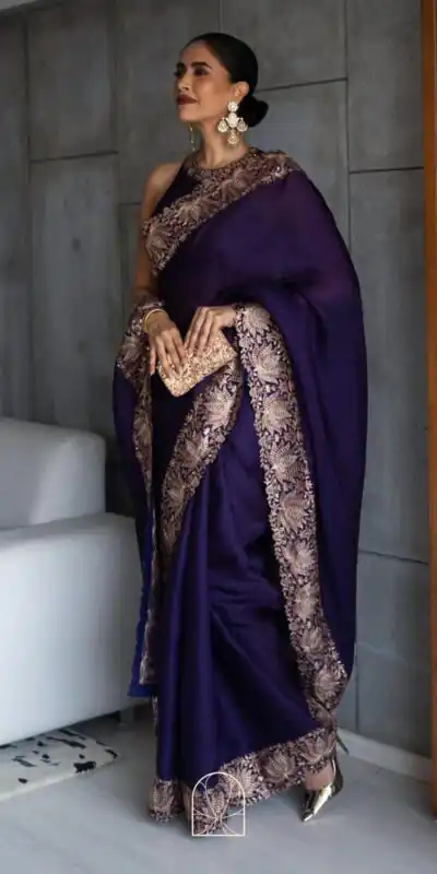 KD 461 Violet Color Faux Georgette Thread With Sequence Saree Casual, Party, Wedding, Festive, Events Etc.  Expected Delivery  4-6 Working Days @1949/- Only | Sarees, Bollywood Sarees, Creative Sarees, Designer Sarees, Embroidered Sarees, Ethnic Saree, Modern Digital sarees, Party Wear Sarees