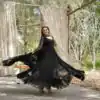Stylish Black Color Garget With Full Sleeves Fancy lace Gown