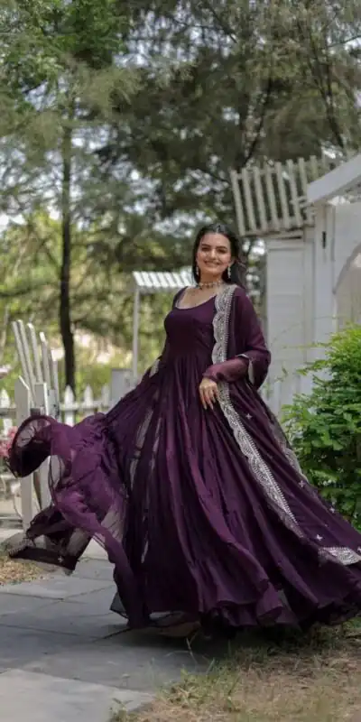  DC G38 Purple Color Garget With Full Sleeves Fancy lace Gown Casual, Wedding, Party, Festive, Events Etc. Expected Delivery 4-6 Working Days @1999/- | Gowns, Bollywood Gowns, Creative Gowns, Designer Gowns, Embroidered Gowns, Party Wear Gowns