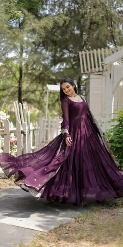 DC G38 Purple Color Garget With Full Sleeves Fancy lace Gown Casual, Wedding, Party, Festive, Events Etc. Expected Delivery 4-6 Working Days @1999/- | Gowns, Bollywood Gowns, Creative Gowns, Designer Gowns, Embroidered Gowns, Party Wear Gowns