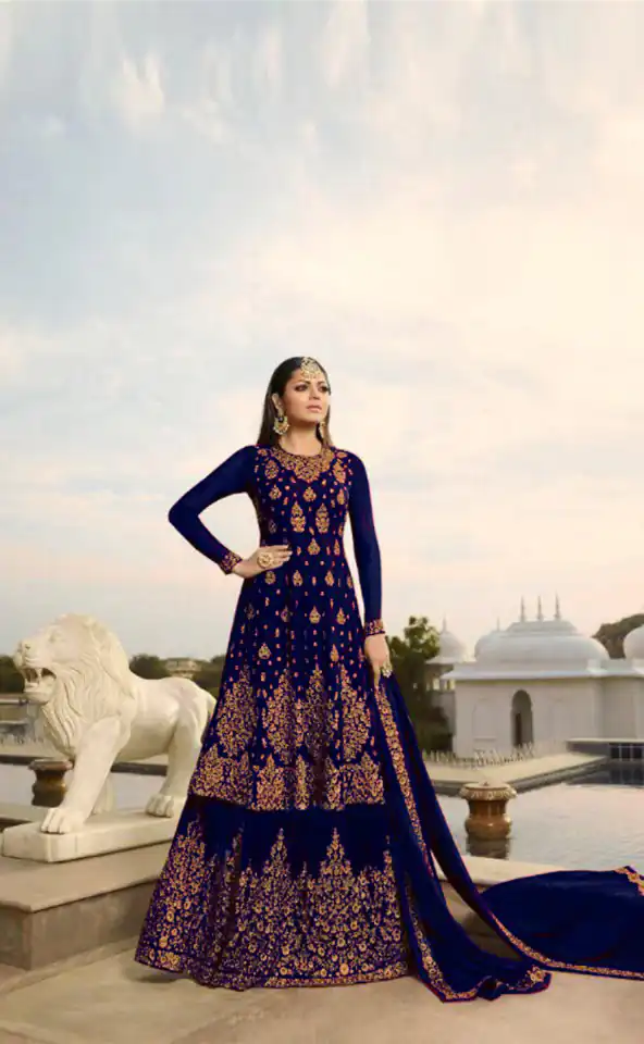 LT NITYA 3805 Purple Color Georgette With Embroidery Work Sharara Suit Wedding, Festive, Party Events Etc. Expected Delivery 4-6 Working Days @2349/- | Jump Suits, Salwar suit, Designer Suits, Casual Suits, Creative suits, Palazzo Suits, Party Wear Suits, Patiala Suits, Straight Suits