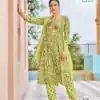 Sublime Green Color Heavy Rayon With Embroidery Printed Kurti