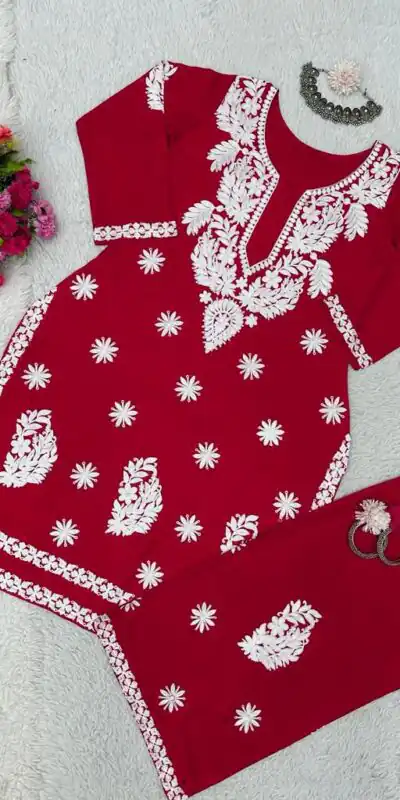 KD 1382 Red Heavy Rayon Chain-Stitch Sequence Salwar Suit Casual, Party, Wedding, Festive, Events Etc.  Expected Delivery 4-6 Working Days @1699/- | Salwar suit, Designer Suits, Casual Suits, Creative suits, Palazzo Suits, Party Wear Suits, Patiala Suits, Straight Suits