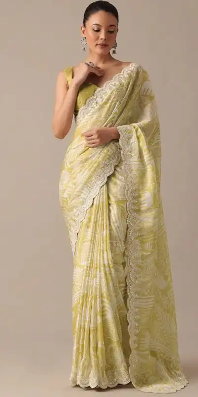 BT 1211 Yellow Color Georgette Digital Prints Embroidery Codding Sequins Work Saree Casual, Party Wear, Traditional Wear, Wedding Wear, Events Etc.@1899/- | Sarees, Bollywood Sarees, Creative Sarees, Designer Sarees, Ethnic Saree, Modern Digital sarees, Party Wear Sarees