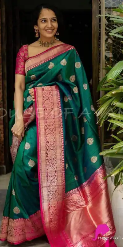 KP 2074 Green Color Soft Lichi Silk Cloth Rich Pallu Work Saree Casual, Party Wear, Wedding, Events Etc.   Expected Delivery 4-6 Working Days @ 1449/- | Sarees, Bollywood Sarees, Creative Sarees, Designer Sarees, Embroidered Sarees, Ethnic Saree, Modern Digital sarees, Party Wear Sarees
