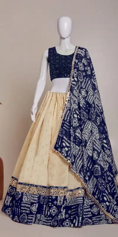 RC 256 White Color Heavy Jaccard Silk Embroidery Print Original Mirror Work Lehenga Choli Casual, Party Wedding, Festive, Events Delivery  4-6 Days @2649/- | Lehenga, Bollywood Lehenga, Creative Lehenga, Designer Lehenga, Embroidered Lehenga, Party Wear Lehenga