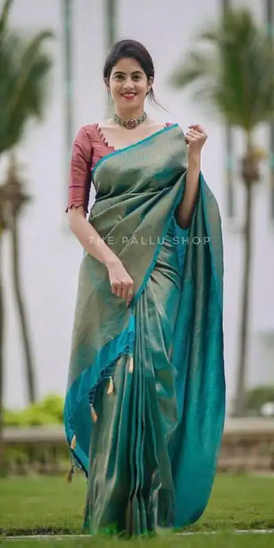 KP 4099 Blue Color Soft Lichi Silk Cloth Rich Pallu All Over Saree Events Casual, Wedding, Festive, Events Etc. Expected Delivery  4-6 Working Days @1349/- | Sarees, Bollywood Sarees, Creative Sarees, Designer Sarees, Embroidered Sarees, Ethnic Saree, Modern Digital sarees, Party Wear Sarees
