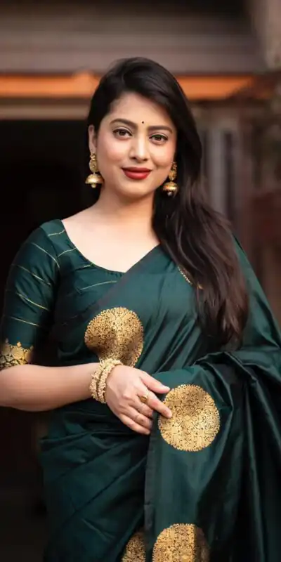 KP 5062 Bottle Green Color Soft Lichi Silk Cloth Rich Pallu Saree Casual, Party Wear, Wedding, Events Etc.   Expected Delivery 4-6 Working Days @ 1299/- | Sarees, Bollywood Sarees, Creative Sarees, Designer Sarees, Embroidered Sarees, Ethnic Saree, Modern Digital sarees, Party Wear Sarees