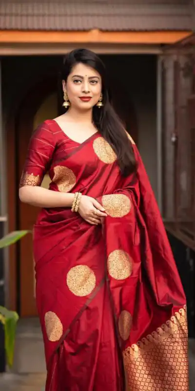 KP 5062 Maroon Color Soft Lichi Silk Jacquard On All Over Saree Casual, Party Wear, Wedding, Events Etc. Expected Delivery 4-6 Working Days @1299/- | Sarees, Bollywood Sarees, Creative Sarees, Designer Sarees, Embroidered Sarees, Ethnic Saree, Modern Digital sarees, Party Wear Sarees