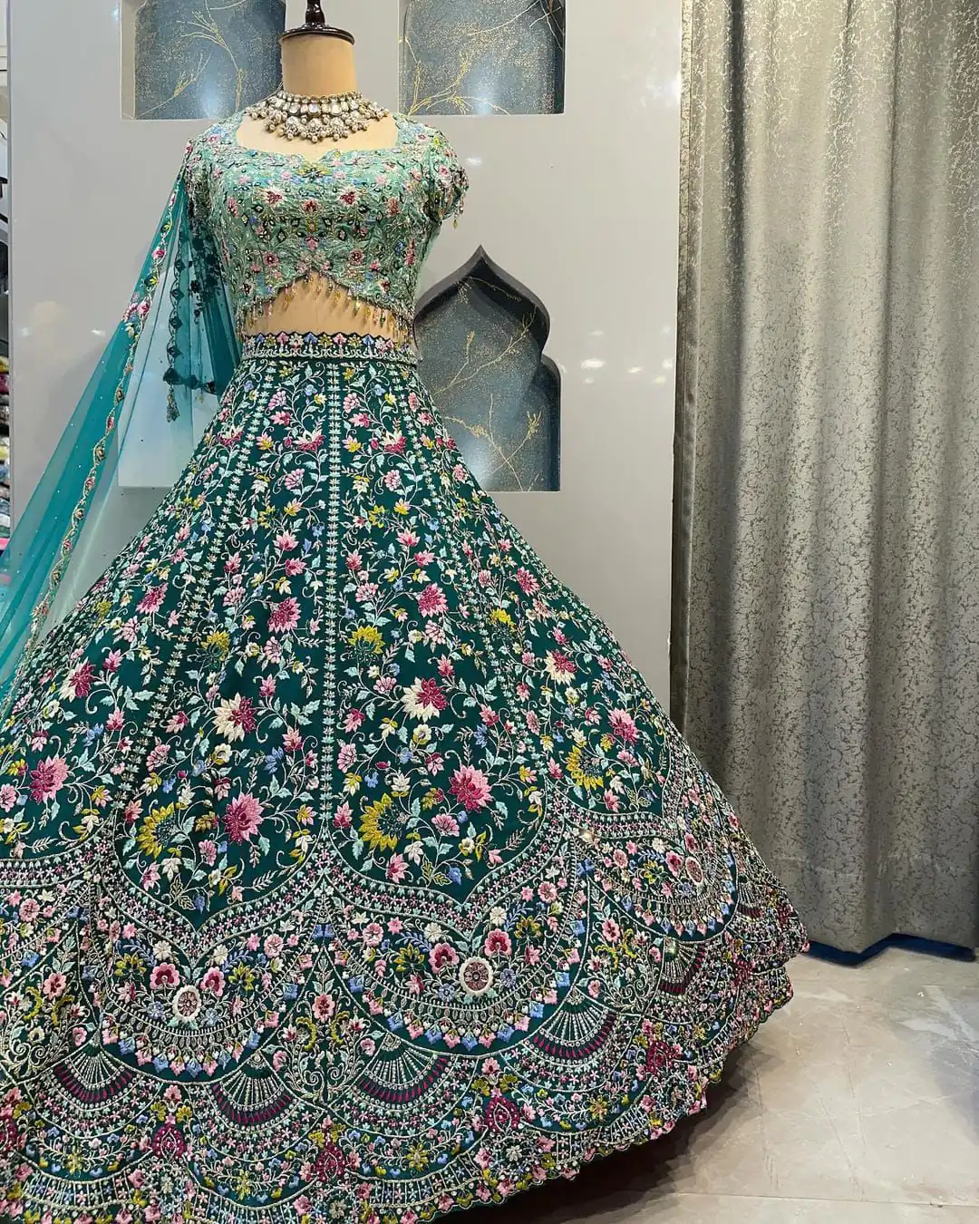 BD 1607 Blue Color Malai Silk Sequins Embroidered Lehenga Choli Casual, Wedding, Festive, Events Expected Delivery 4-6 Working Days @3249/- | Lehenga, Bollywood Lehenga, Creative Lehenga, Designer Lehenga, Embroidered Lehenga, Party Wear Lehenga