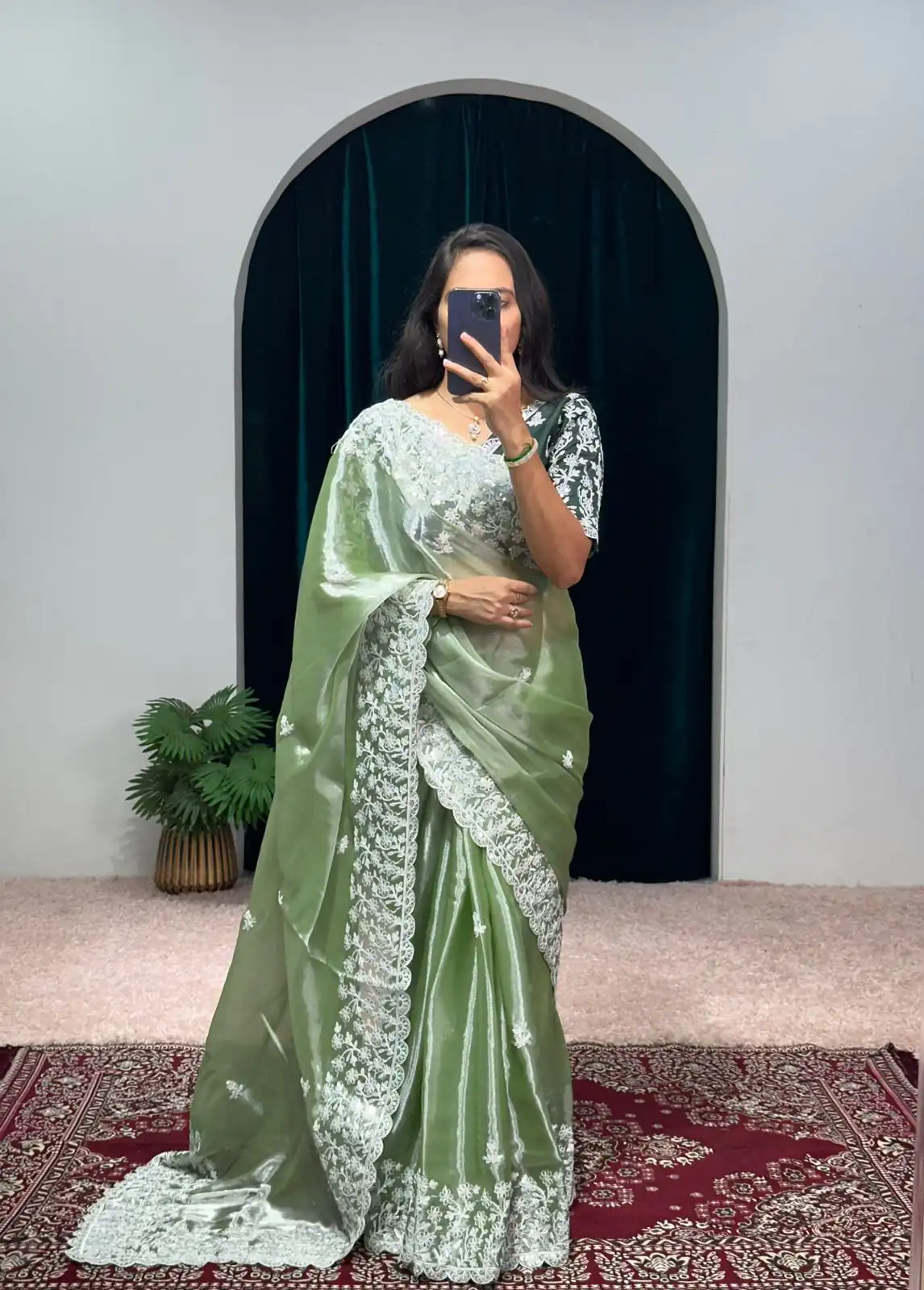 ST 471 Green Color Burberry With Blooming Embroidery Saree Casual, Wedding, Party, Festive, Events Etc. Expected Delivery 4-6 Working Days @1999/- | Sarees, Bollywood Sarees, Creative Sarees, Designer Sarees, Embroidered Sarees, Ethnic Saree, Modern Digital sarees, Party Wear Sarees