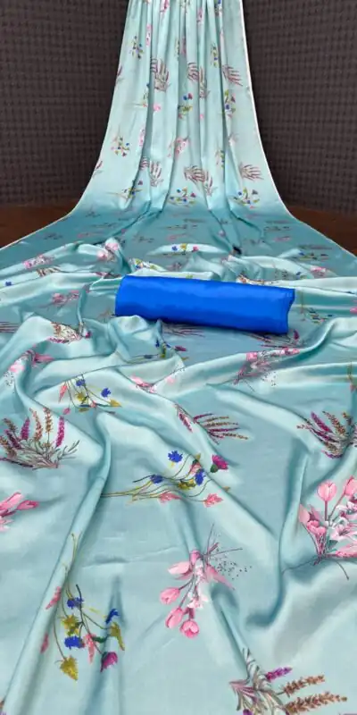 Veechis RUHI Light Blue Color Heavy Devsena Soft Silk Beautiful Digital Printed Saree Casual, Party Festive,  Expected Delivery 4-6 Working Days @1499 | Sarees, Bollywood Sarees, Creative Sarees, Designer Sarees, Embroidered Sarees, Modern Digital sarees, Party Wear Sarees