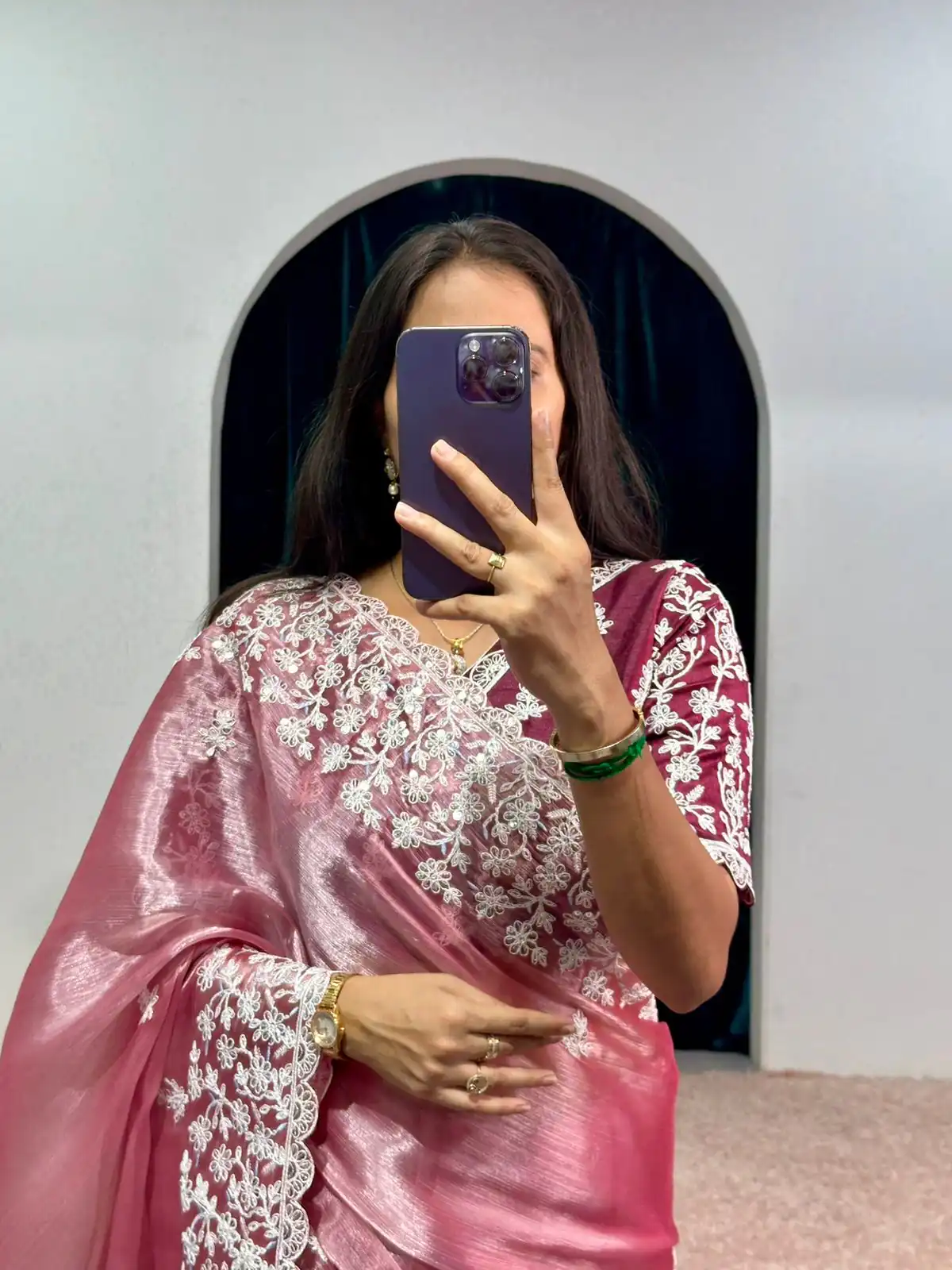 ST 471 Pink Color Burberry With Blooming Embroidery Saree Casual, Wedding, Party, Festive, Events Etc. Expected Delivery 4-6 Working Days @1999/- | Sarees, Bollywood Sarees, Creative Sarees, Designer Sarees, Embroidered Sarees, Ethnic Saree, Modern Digital sarees, Party Wear Sarees