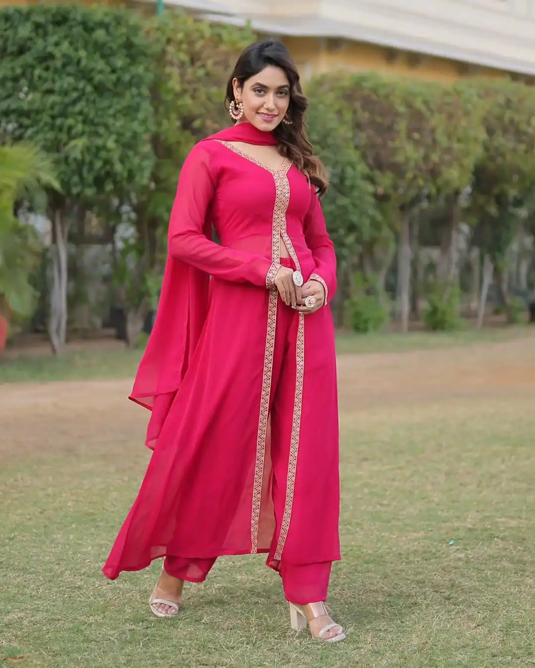 VLM 136 Pink Color Georgette Embroidery Sequence Salwar Suit Wedding, Party, Festive, Events Expected Delivery 4-6 Working Days @ 1699/- Only | Salwar suit, Designer Suits, Casual Suits, Creative suits, Party Wear Suits, Straight Suits