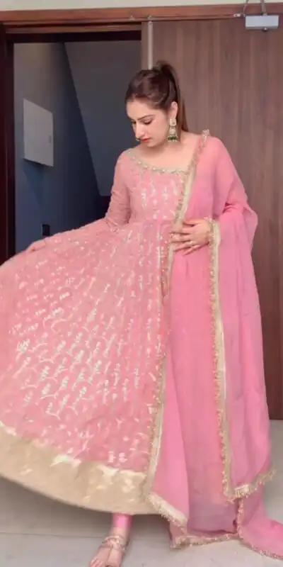 RTC 5701Pink Color Foix Georgette Thread With Sequence Salwar Suit Wedding, Party, Festive, Events Etc. Expected Delivery 4-6 Working Days @2349/- | Jump Suits, Salwar suit, Designer Suits, Casual Suits, Creative suits, Palazzo Suits, Party Wear Suits, Patiala Suits, Straight Suits