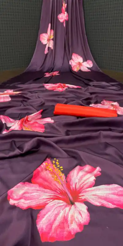 Veechis RUHI Purple Color Heavy Devsena Soft Silk Beautiful Digital Printed Saree Casual, Party Festive, Events. Expected Delivery 4-6 Working Days @1499 | Sarees, Bollywood Sarees, Creative Sarees, Designer Sarees, Embroidered Sarees, Modern Digital sarees, Party Wear Sarees