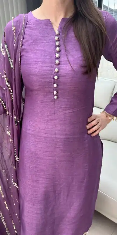 SRK 5161 Violet Color Chinnon Silk Embroidery Coding Dori Salwar Suit Wedding, Party, Festive, Events Expected Delivery 4-6 Working Days @ 1899/- | Jump Suits, Salwar suit, Designer Suits, Casual Suits, Creative suits, Palazzo Suits, Party Wear Suits, Patiala Suits, Straight Suits