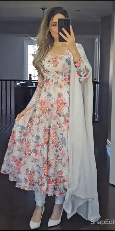 NF 1207 White color Faux Georgette Digital Printed Diamond Salwar Sui Casual, Wedding, Party, Festive, Events . Expected Delivery 4-6 Working Days @2199 | Jump Suits, Salwar suit, Designer Suits, Casual Suits, Creative suits, Palazzo Suits, Party Wear Suits, Patiala Suits, Straight Suits