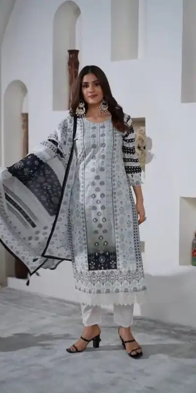 DC G54 White Color Maslin Digital Printed Hand Work Salwar Suit Casual, Wedding, Party, Festive, Events Etc. Expected Delivery 4-6 Working Days @1799/- | Salwar suit, Designer Suits, Casual Suits, Creative suits, Palazzo Suits, Party Wear Suits, Patiala Suits, Straight Suits