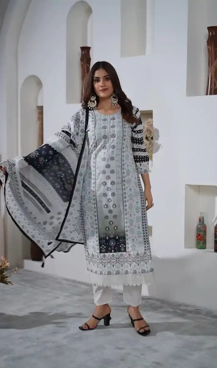  DC G54 White Color Maslin Digital Printed Hand Work Salwar Suit Casual, Wedding, Party, Festive, Events Etc. Expected Delivery 4-6 Working Days @1799/- | Salwar suit, Designer Suits, Casual Suits, Creative suits, Palazzo Suits, Party Wear Suits, Patiala Suits, Straight Suits