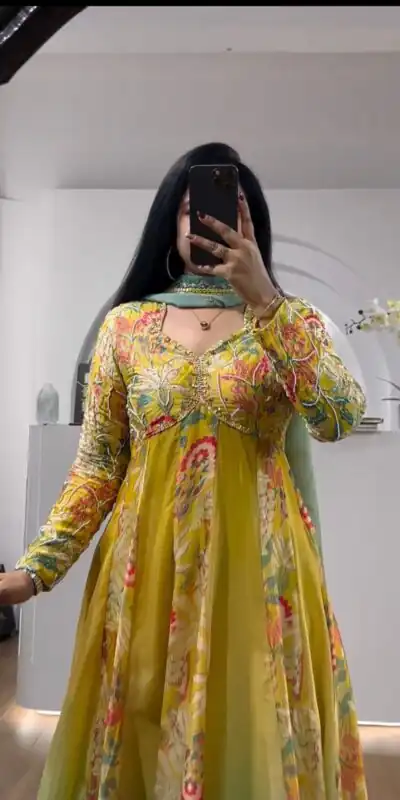 KD 1461 Yellow Color Muslin Digital Print With Hand Work Salwar Suit Casual, Party, Festive, Events Wedding Etc.  Expected Delivery 4-6 Working Days @2099/- | Salwar suit, Designer Suits, Casual Suits, Creative suits, Palazzo Suits, Party Wear Suits, Straight Suits